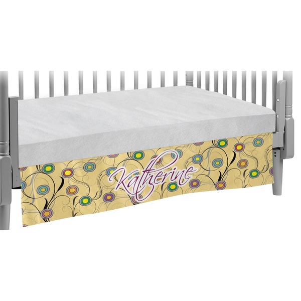 Custom Ovals & Swirls Crib Skirt (Personalized)