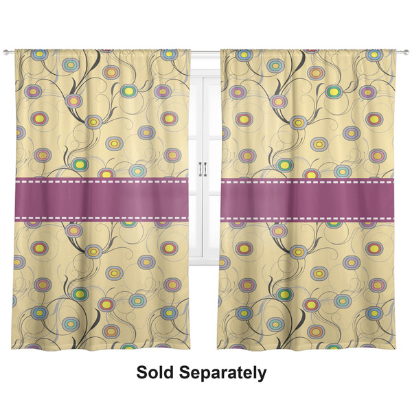 Custom Ovals & Swirls Curtain Panel - Custom Size