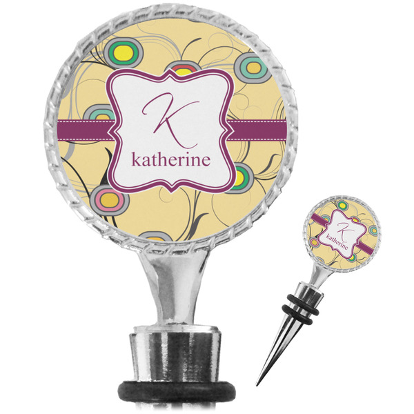 Custom Ovals & Swirls Wine Bottle Stopper (Personalized)