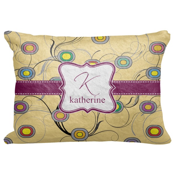 Custom Ovals & Swirls Decorative Baby Pillowcase - 16"x12" (Personalized)