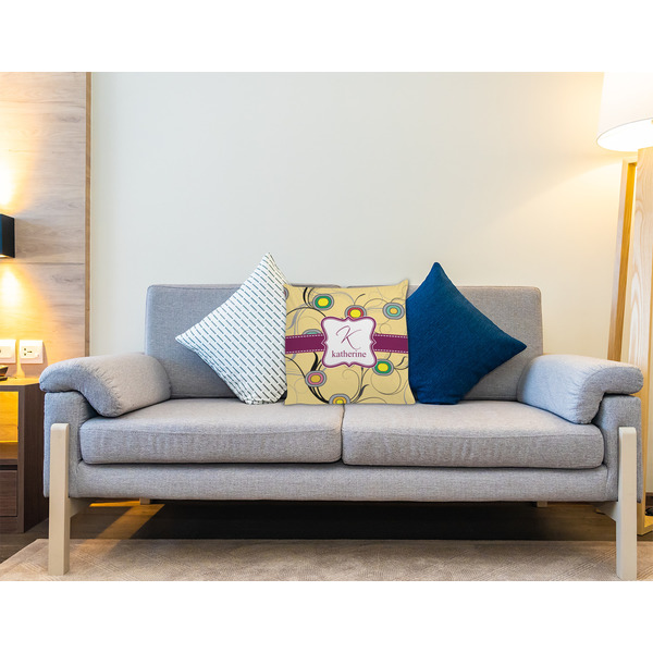 Ovals & Swirls Decorative Pillow Case - LIFESTYLE