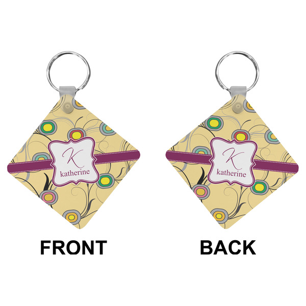 Ovals & Swirls Diamond Keychain (Front + Back)