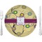 Ovals & Swirls 10" Glass Lunch / Dinner Plates - Single or Set (Personalized)