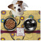 Ovals & Swirls Dog Food Mat - Medium LIFESTYLE
