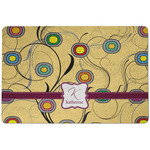 Ovals & Swirls Dog Food Mat w/ Name and Initial