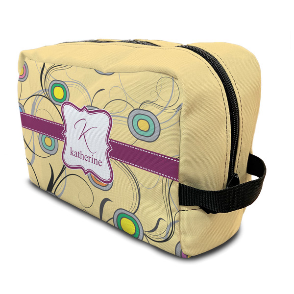 Custom Ovals & Swirls Toiletry Bag / Dopp Kit (Personalized)