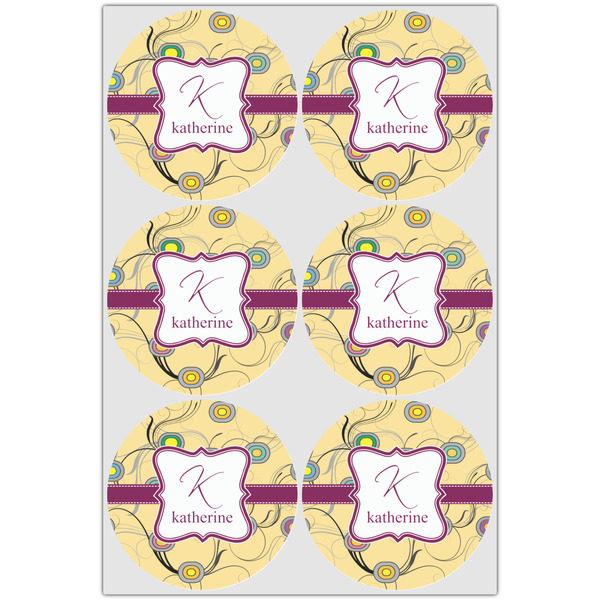 Ovals & Swirls Drink Topper - Large - Set of 6