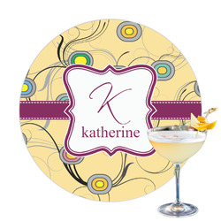 Ovals & Swirls Printed Drink Topper - 3.25" (Personalized)