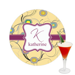 Ovals & Swirls Printed Drink Topper -  2.5" (Personalized)
