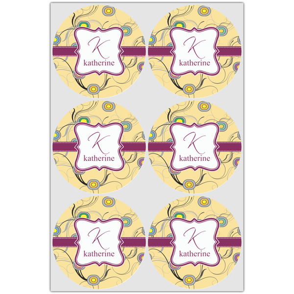 Ovals & Swirls Drink Topper - XLarge - Set of 6