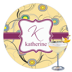 Ovals & Swirls Printed Drink Topper - 3.5" (Personalized)
