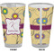 Ovals & Swirls Pint Glass - Full Color - Front & Back Views