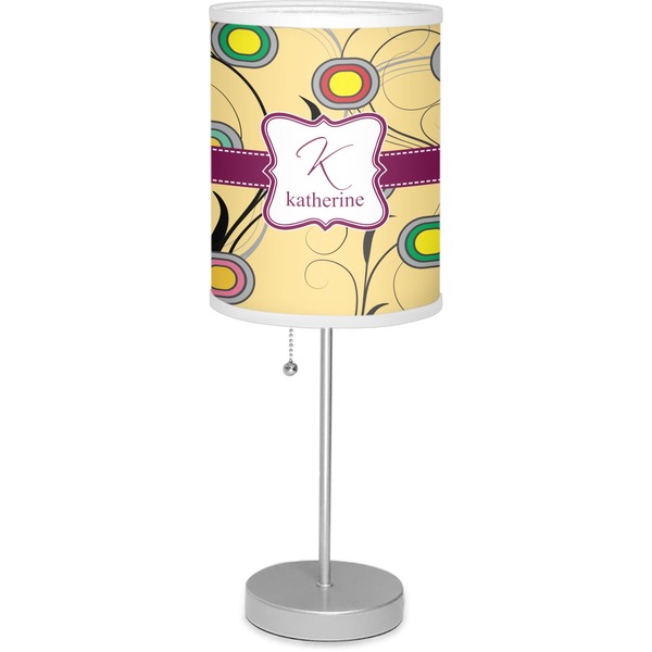 Custom Ovals & Swirls 7" Drum Lamp with Shade (Personalized)