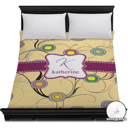 Ovals & Swirls Duvet Cover - Full / Queen (Personalized)