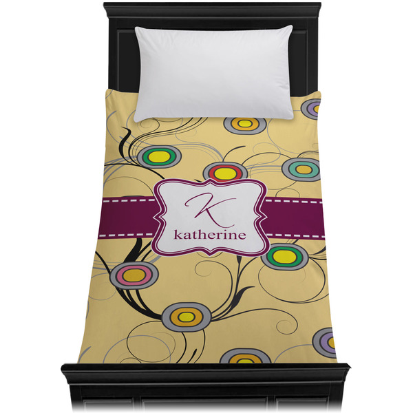 Ovals & Swirls Duvet Cover - Twin XL - On Bed - No Prop