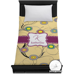 Ovals & Swirls Duvet Cover - Twin XL (Personalized)