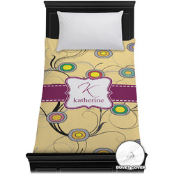 Ovals & Swirls Duvet Cover - Twin XL (Personalized)
