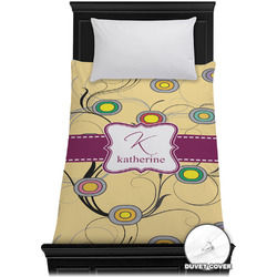 Ovals & Swirls Duvet Cover - Twin (Personalized)