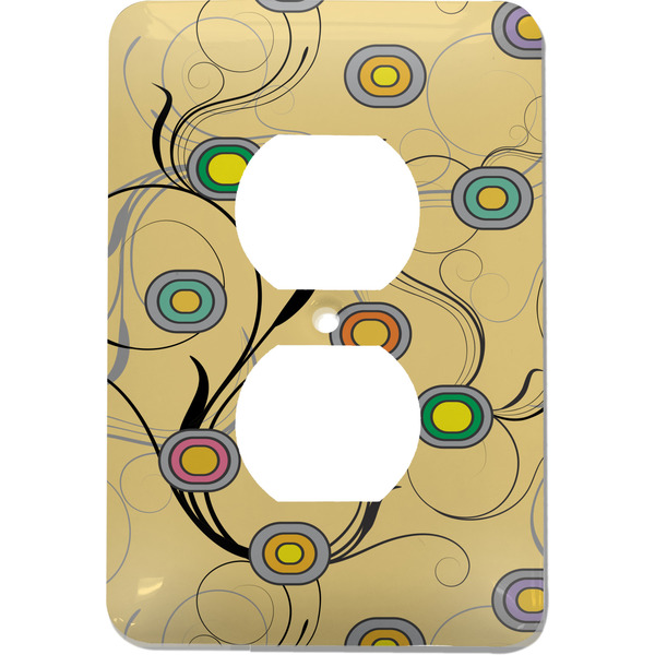 Custom Ovals & Swirls Electric Outlet Plate