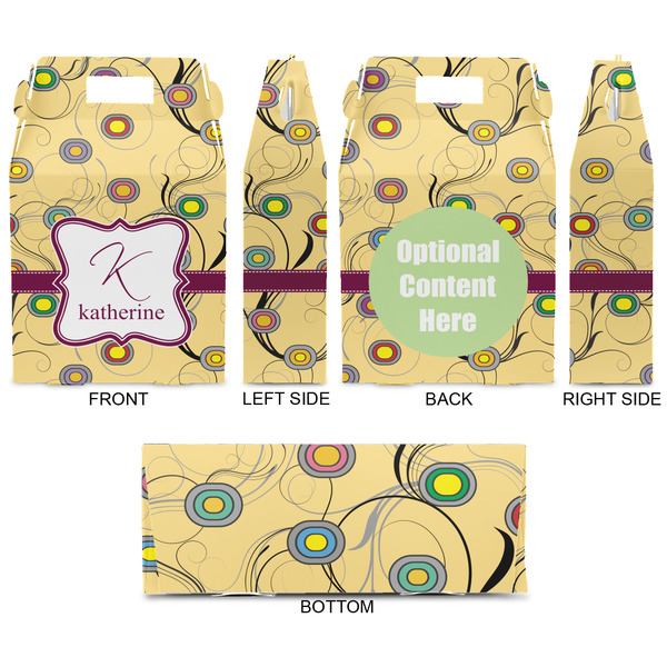 Ovals & Swirls Gable Favor Box - Approval