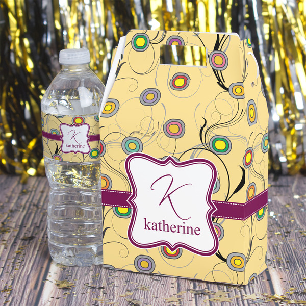 Ovals & Swirls Gable Favor Box - In Context