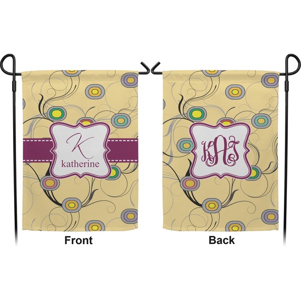 Ovals & Swirls Garden Flag - Double Sided Front and Back