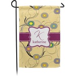 Ovals & Swirls Small Garden Flag - Double Sided w/ Name and Initial