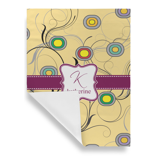 Ovals & Swirls Garden Flags - Large - Single Sided - FRONT FOLDED