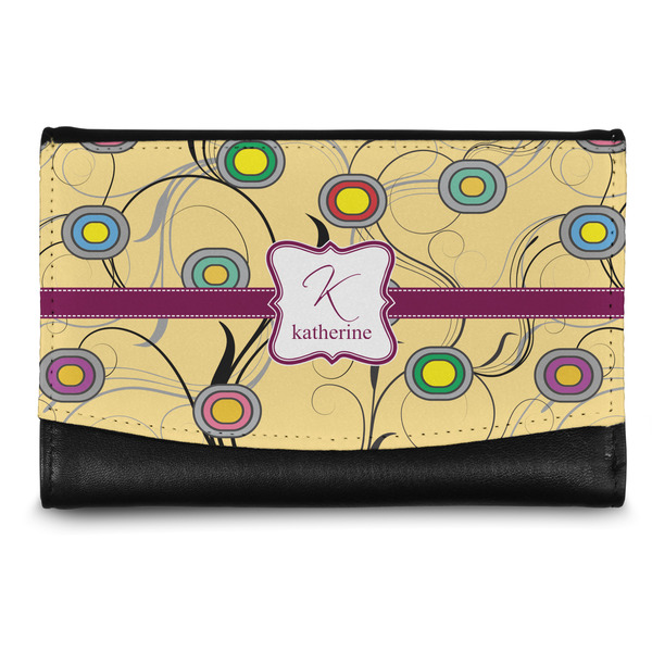Custom Ovals & Swirls Genuine Leather Women's Wallet - Small (Personalized)