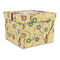 Ovals & Swirls Gift Boxes with Lid - Canvas Wrapped - Large - Front/Main