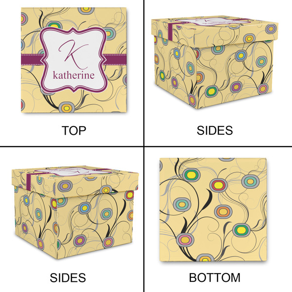 Ovals & Swirls Gift Boxes with Lid - Canvas Wrapped - Small - Approval
