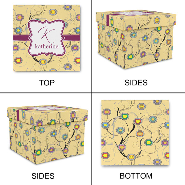 Ovals & Swirls Gift Boxes with Lid - Canvas Wrapped - X-Large - Approval