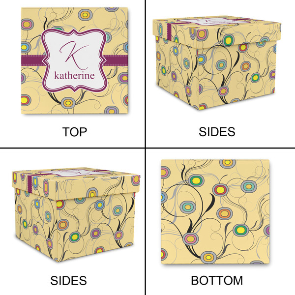 Ovals & Swirls Gift Boxes with Lid - Canvas Wrapped - XX-Large - Approval
