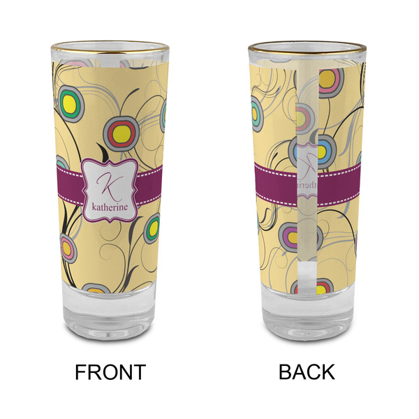 Ovals & Swirls Glass Shot Glass - 2 oz - Single - APPROVAL