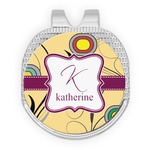 Ovals & Swirls Golf Ball Marker - Hat Clip - Silver