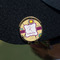 Ovals & Swirls Golf Ball Marker Hat Clip - Gold - On Hat