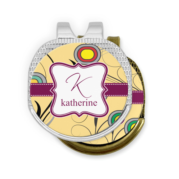 Ovals & Swirls Golf Ball Marker Hat Clip - PARENT/MAIN