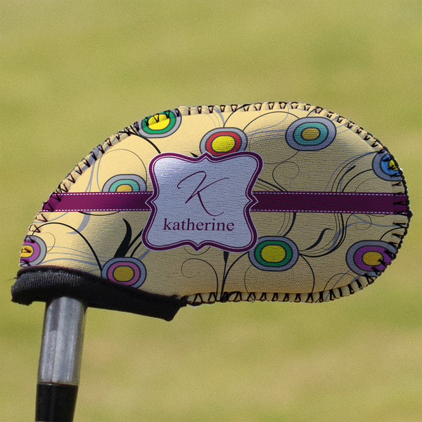 Custom Ovals & Swirls Golf Club Iron Cover (Personalized)