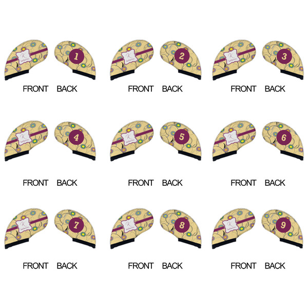 Ovals & Swirls Golf Club Covers - APPROVAL (set of 9)