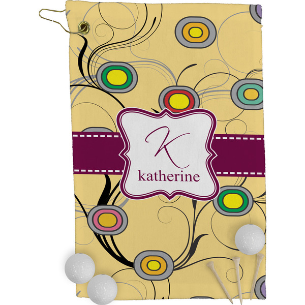 Ovals & Swirls Golf Towel (Personalized)