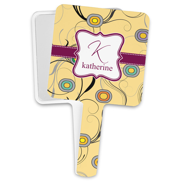 Custom Ovals & Swirls Hand Mirror (Personalized)