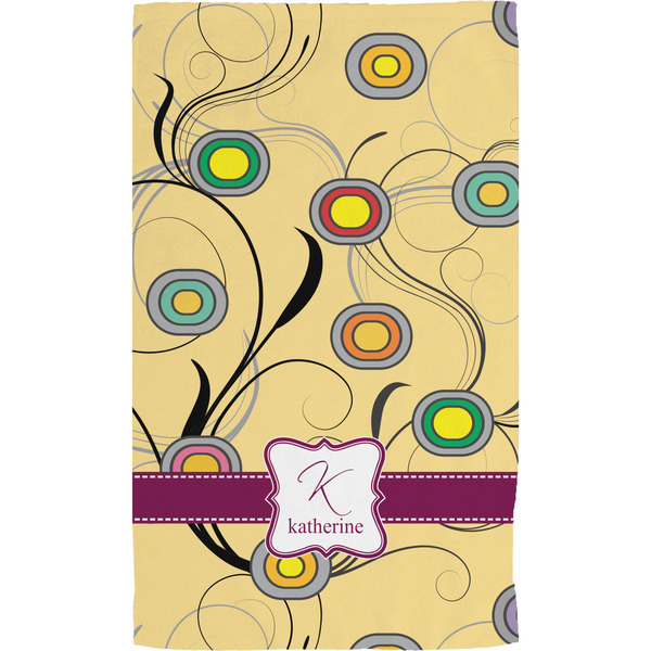 Ovals & Swirls Hand Towel (Personalized) Full