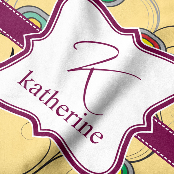 Ovals & Swirls Hooded Baby Towel- Detail Close Up