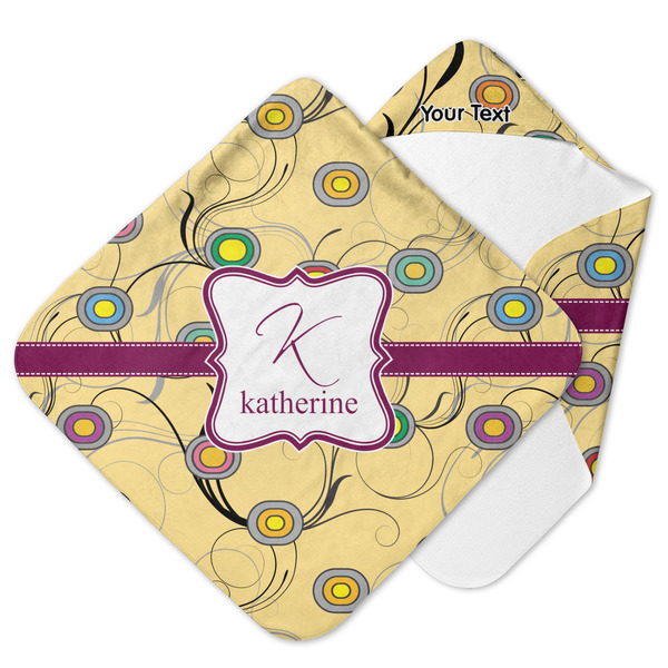 Custom Ovals & Swirls Hooded Baby Towel (Personalized)