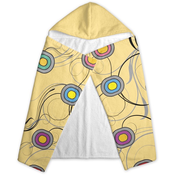 Ovals & Swirls Hooded Towel - Folded