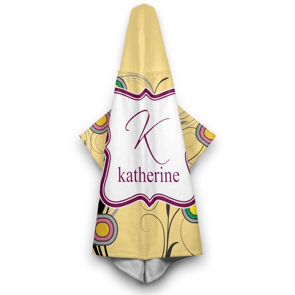 Ovals & Swirls Hooded Towel - Hanging