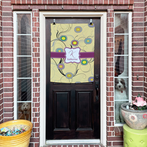 Ovals & Swirls House Flags - Double Sided - (Over the door) LIFESTYLE