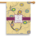 Ovals & Swirls 28" House Flag (Personalized)