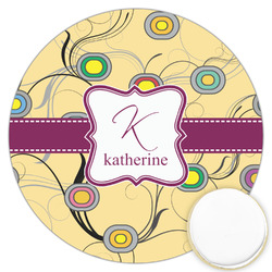 Ovals & Swirls Printed Cookie Topper - 3.25" (Personalized)