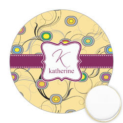 Ovals & Swirls Printed Cookie Topper - Round (Personalized)